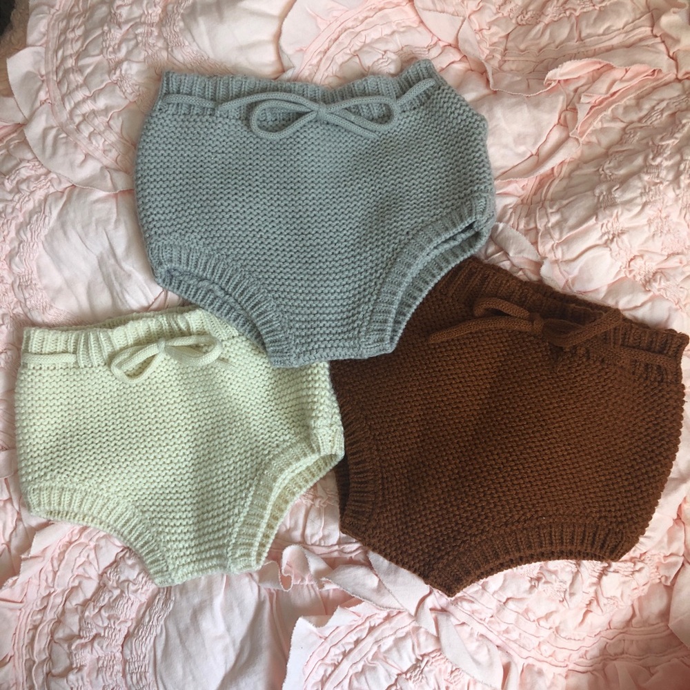 Rylee + Cru Knit Baby Bloomers CREAM ONLY - Picture 5 of 8